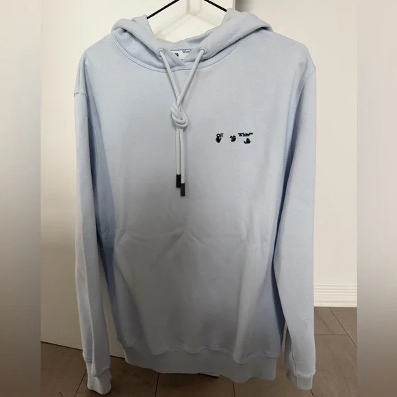 Off-White Sky Blue Hoodie - Picture 1 of 8